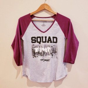 Sandlot Squad tee Raglan 3/4 sleeve women Large